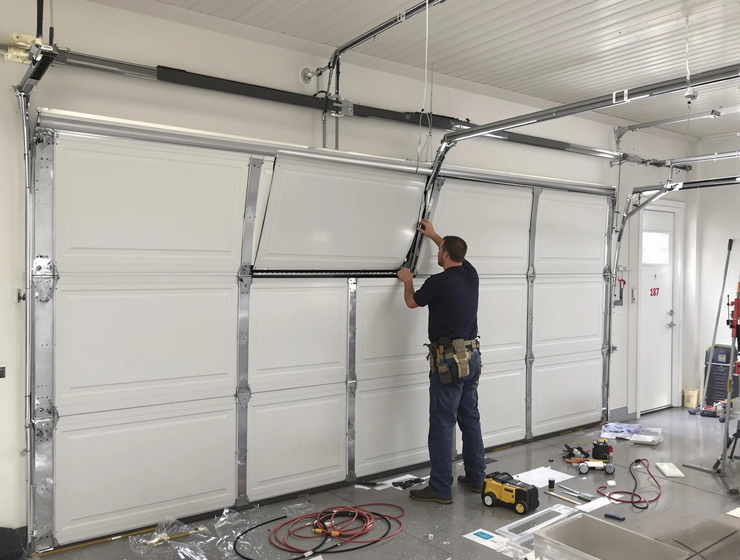 Garage Door Section Replacement in Murrysville
