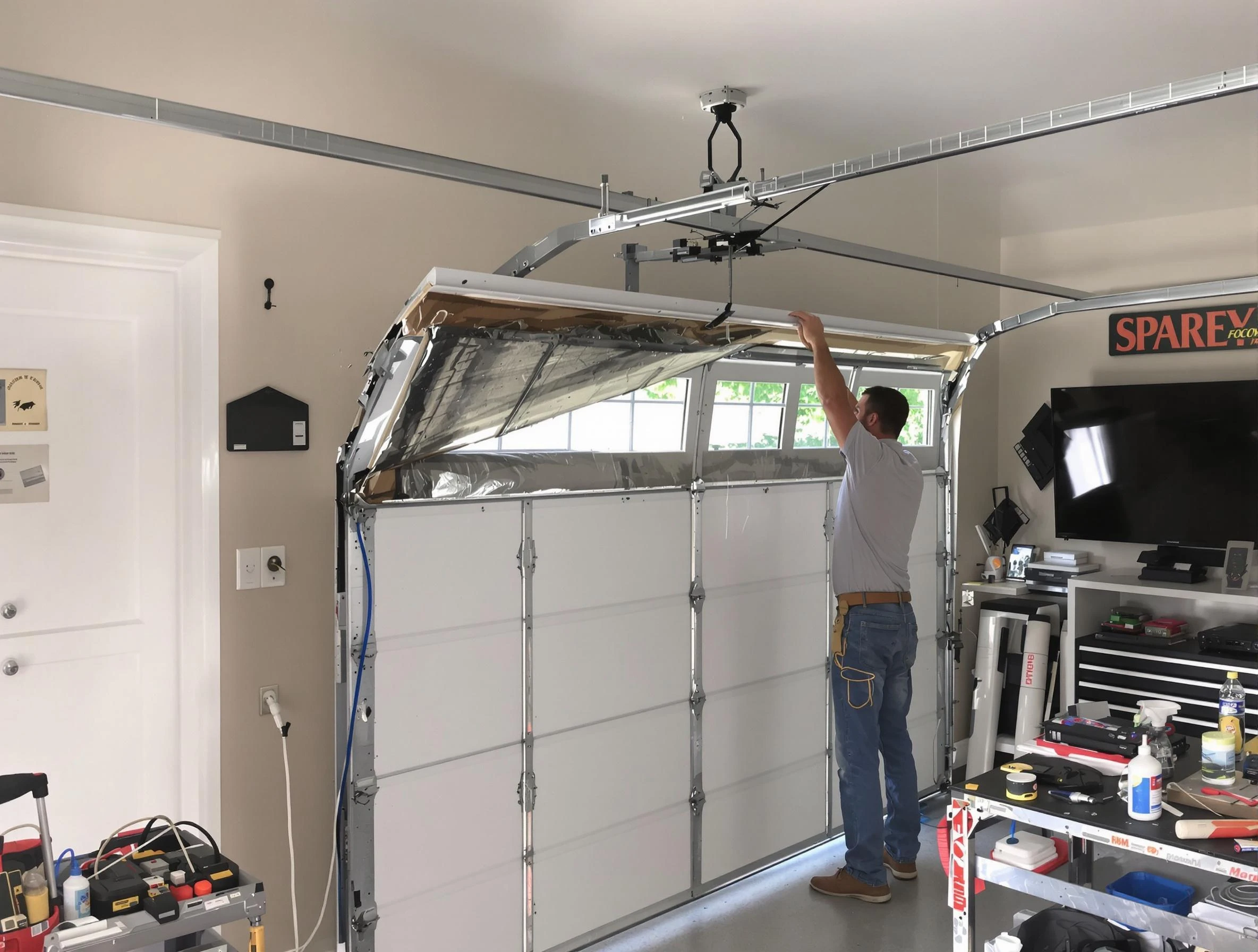 Garage door section replacement by Murrysville Garage Door Repair in Murrysville