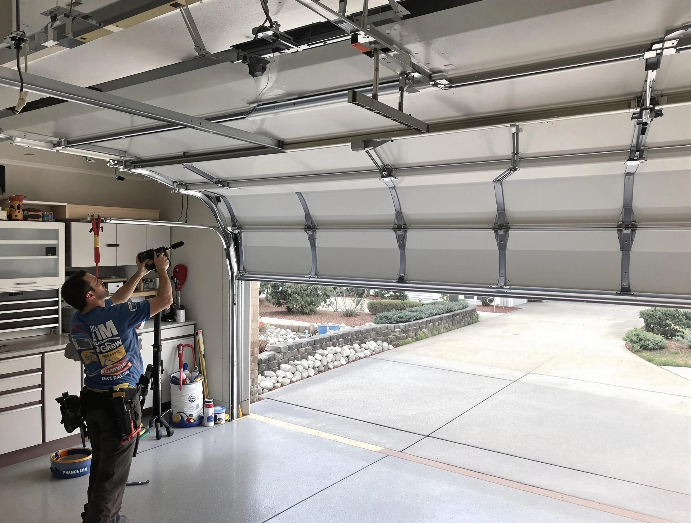 Garage door track repair service by Murrysville Garage Door Repair in Murrysville